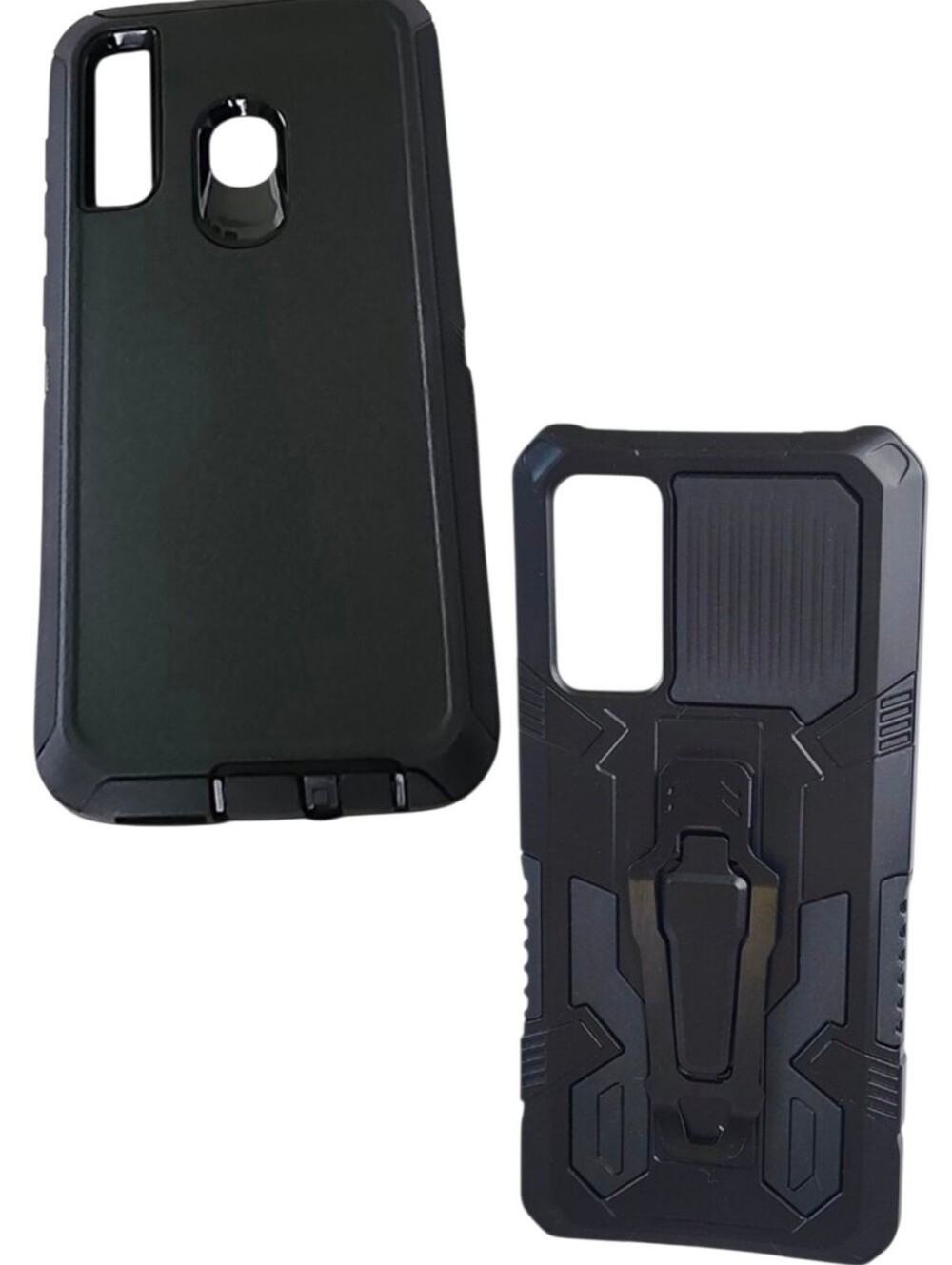 2pc Black Rugged Defender Cases For Samsung Galaxy A20/A30/A50